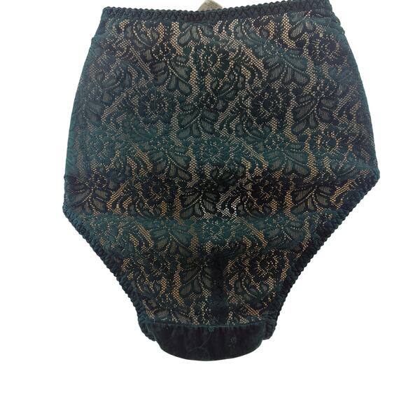 Vintage The Bug Emerald Green Velvet Tank Matching Bikini Set Womens 3X/10 - Picture 5 of 6